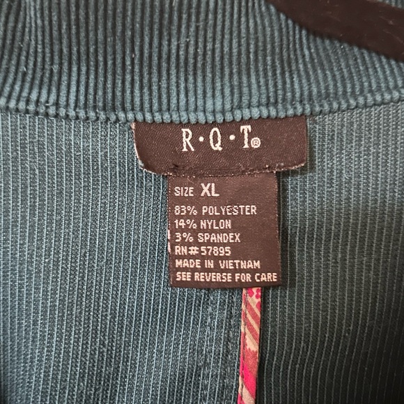 RQL peacock blue corduroy jacket with bronze buttons, women's size XL - Picture 4 of 5